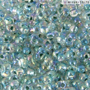 Miyuki Berry Beads 2,5x4,5mm BB0263 Crystal Lt. Seafoam inside colorlined rainbow ca 9gr
